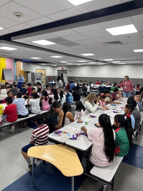 PBIS Loteria was celebrated in the cafeteria.