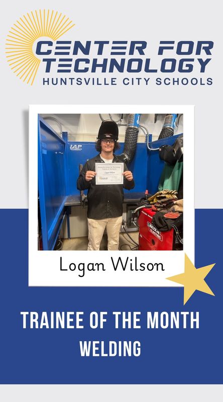 Welding Trainee of the month Logan Wilson