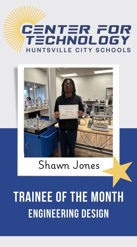 Engineering Design Trainee of the month Shawn Jones