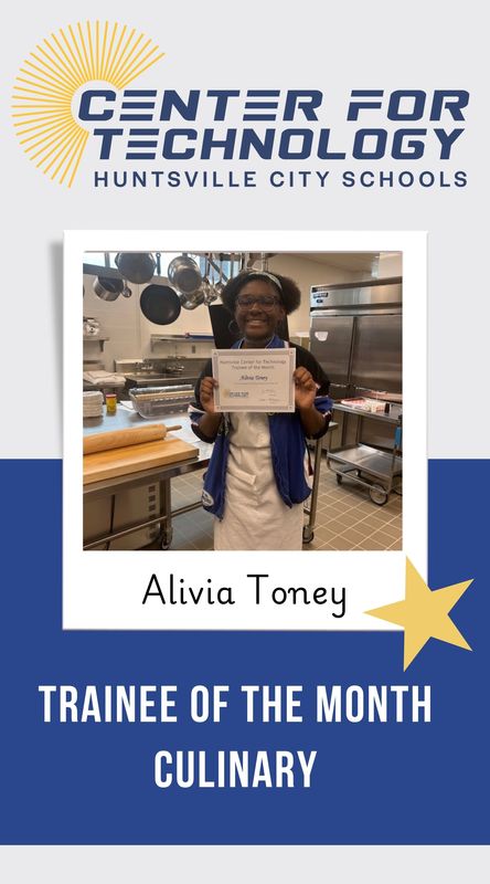 Culinary Trainee of the month Alivia Toney