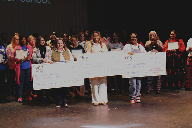 DIstrict support personnel of the year presented with $4,000 checks at Galaxy Awards Night 2026