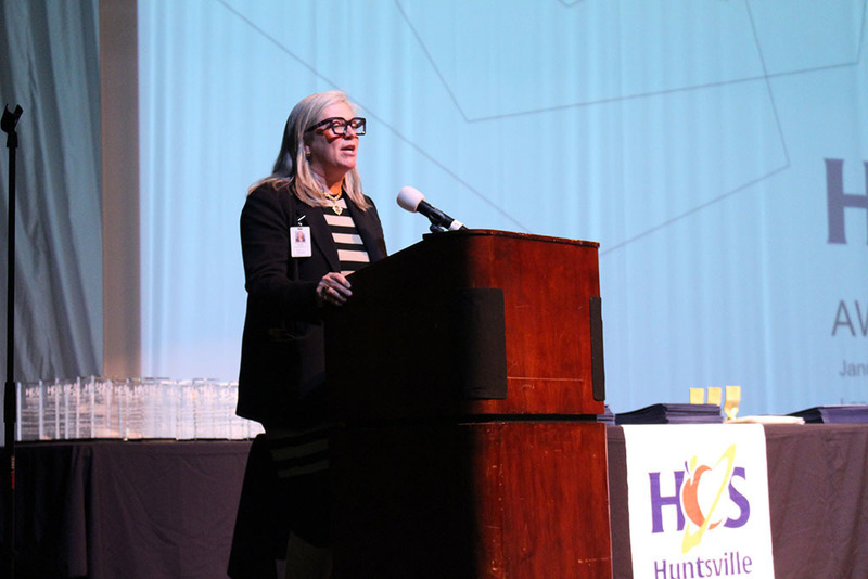 Elizabeth Fleming speaking at Galaxy Awards Night 2026