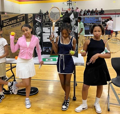 Four students represent Althea Gibson