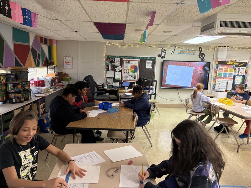 Ms. Vidaurri's fifth graders using math to make art