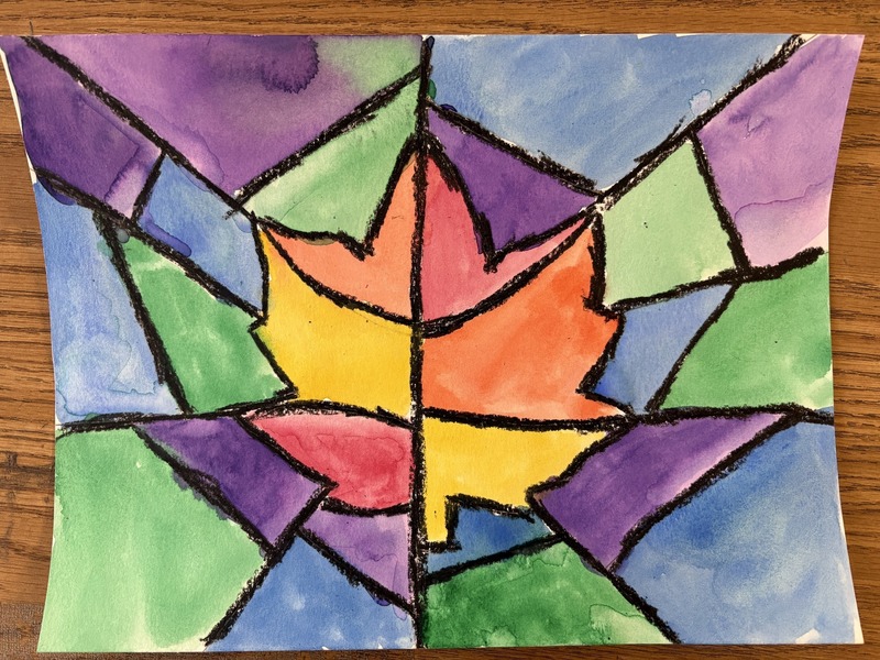 Art piece by a third grader in art class