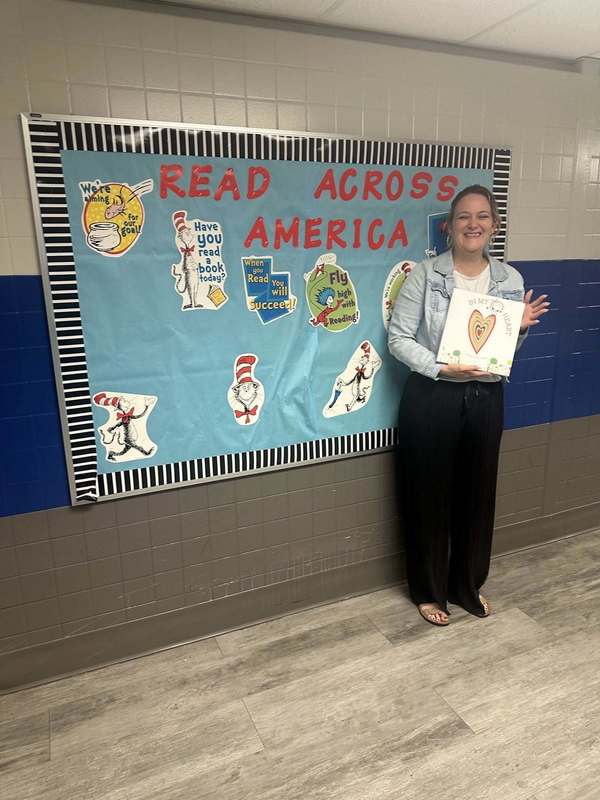 United Way volunteer who came to read to classes