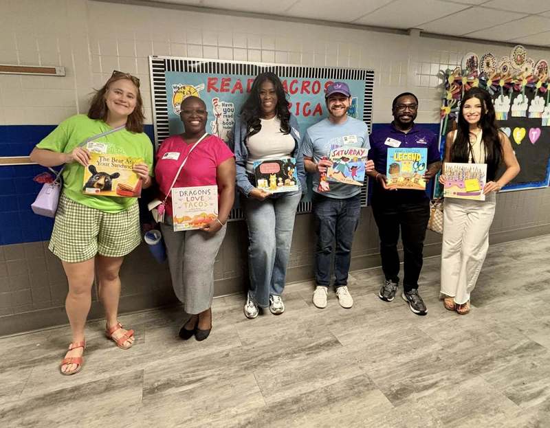 United Way volunteers who read to 4th and 5th grade classes