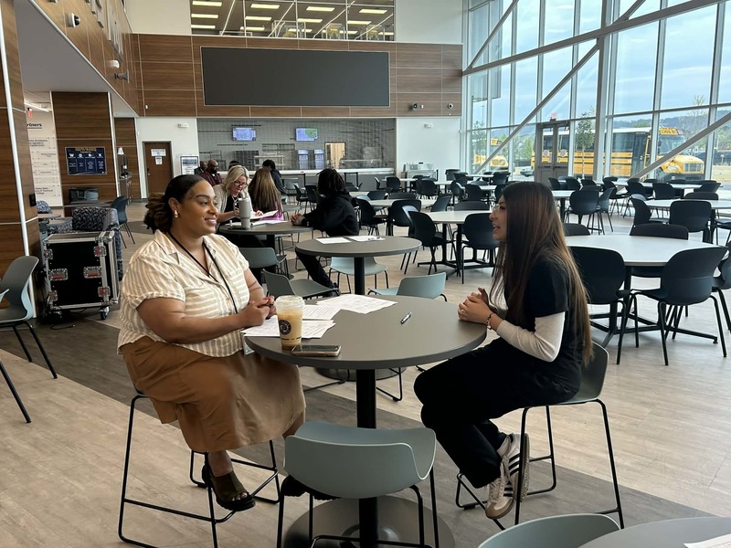 Student is interviewing with Career Coach, Ms. Lane.