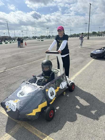 Rocket Shockers goblin car getting ready to race!