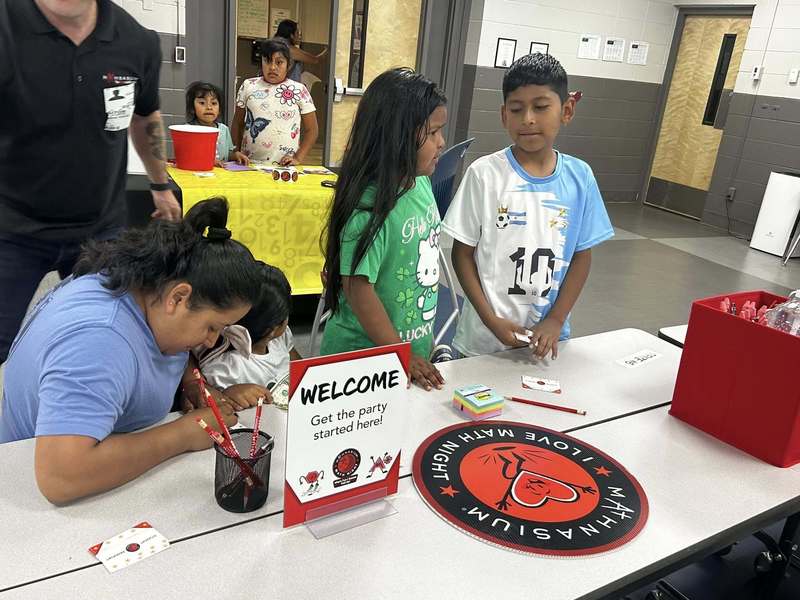 Students enjoying Family Fun Night with Mathnasium