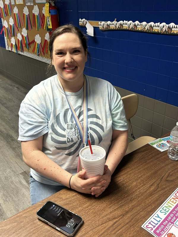 Ms. Howard representing first grade at the literacy tables