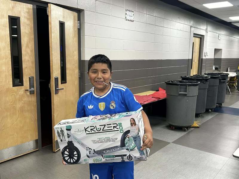 A prize winner from the math games!!