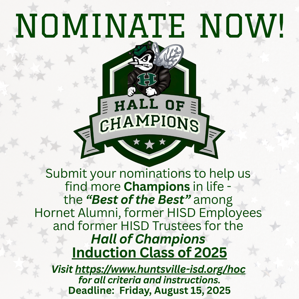 Hall of Champions Nomination graphic
