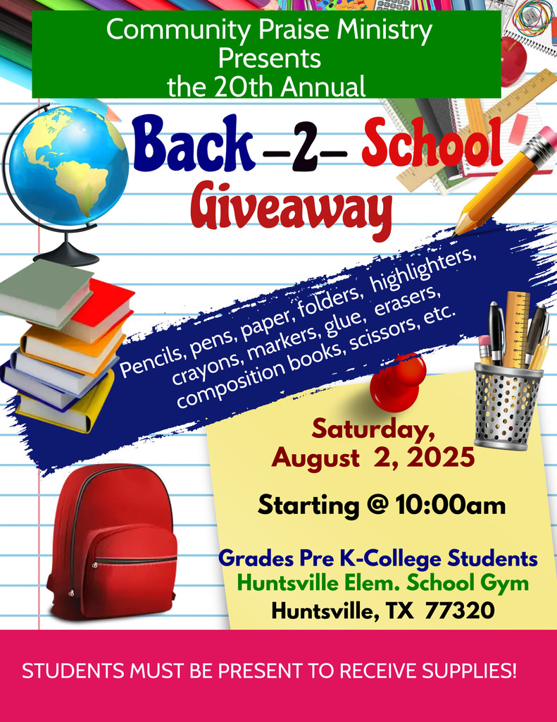 school supply giveaway flyer