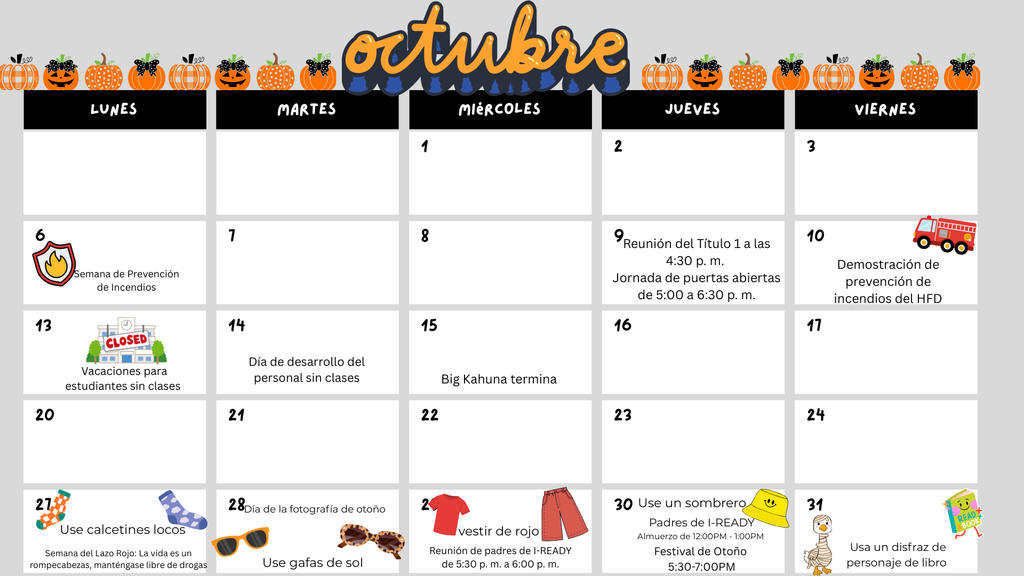 October Calendar
