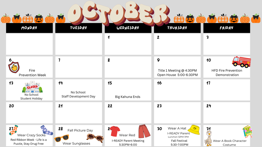 October Calendar