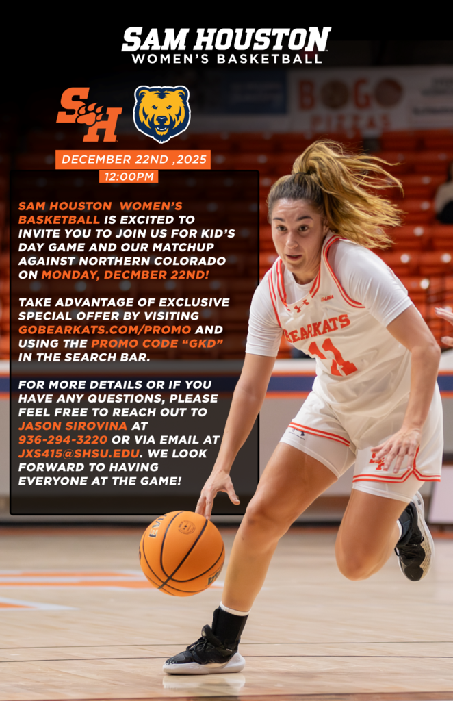 SHSU Kid's Day 2025 Game flyer