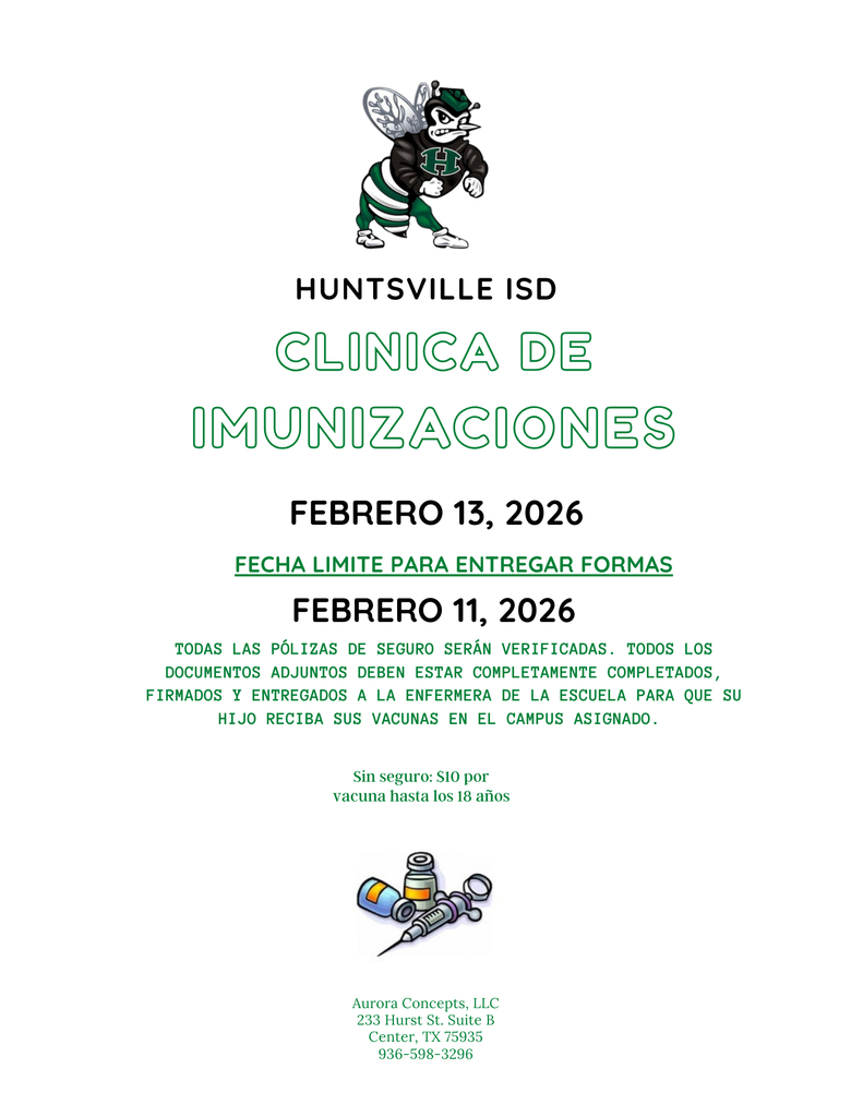 Immunization Clinic coming soon!