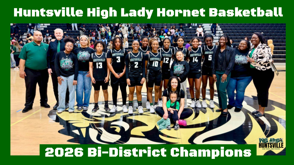 Team Graphic Celebrating our Lady Hornet Basketball team- 2026 Bi District Champions
