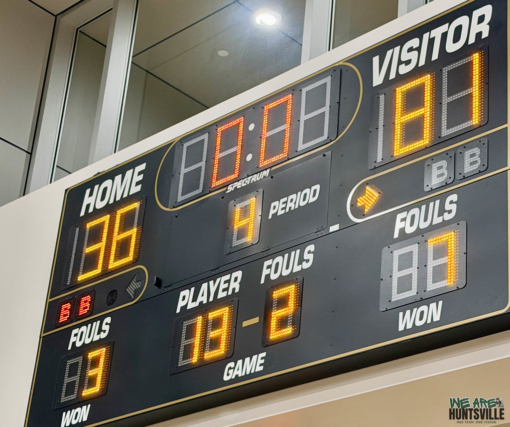 Photo of Final Score on Score board 36-81