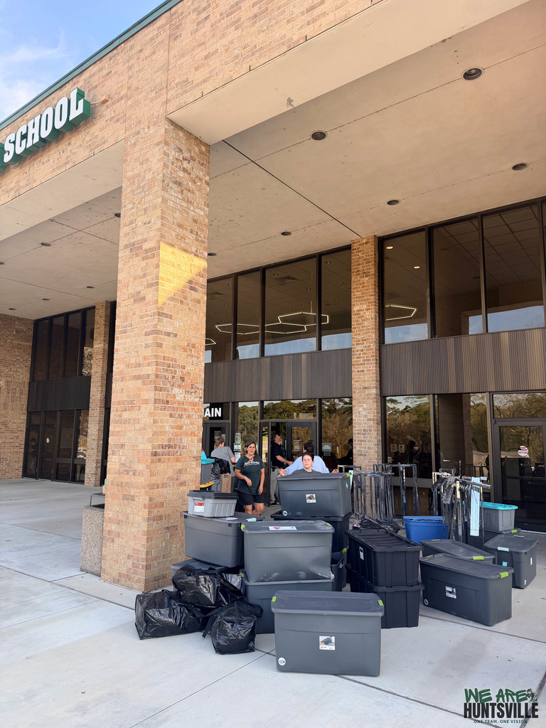 All of the bins out front