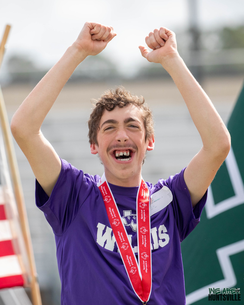 Student feeling joyous