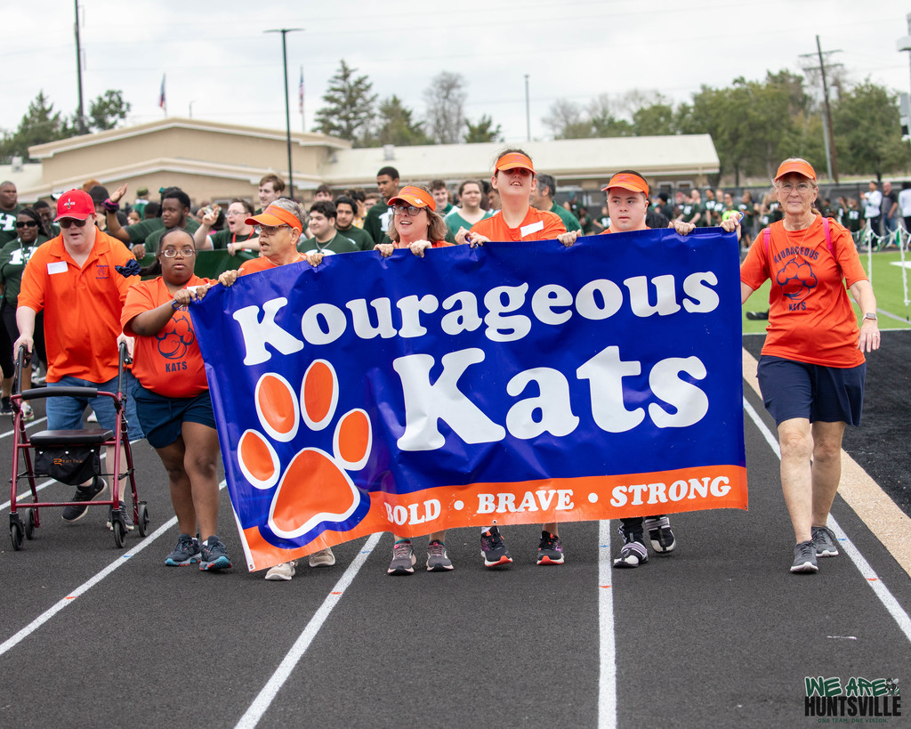 Kourageous Kats in parade of athletes