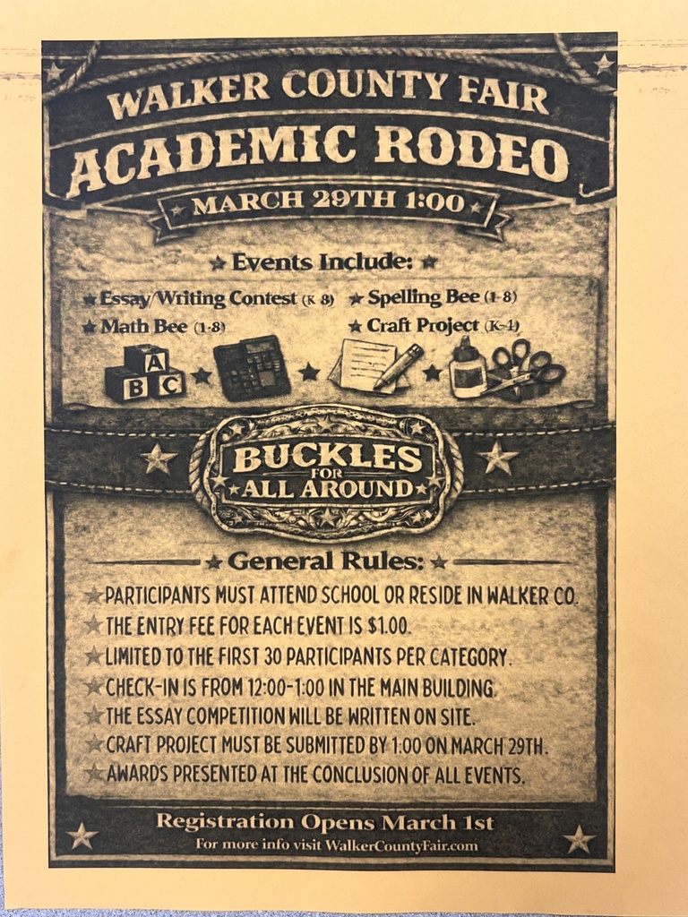 Walker County Fair Academic  Rodeo Flyer
