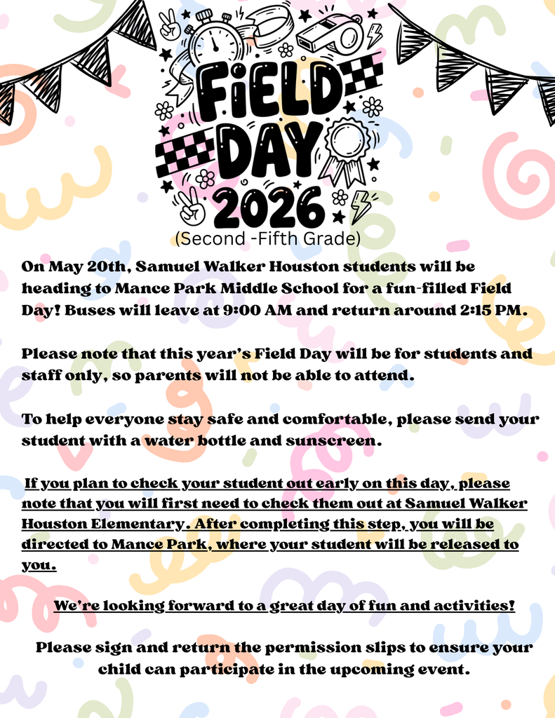 2nd, 3rd, 4th, and 5th Grade Field Day Information