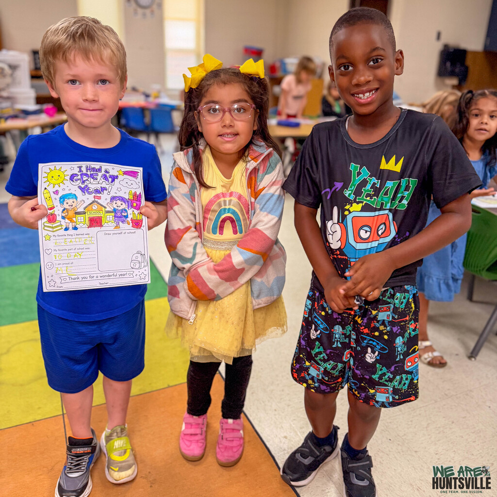 Three little students on the last day of school!