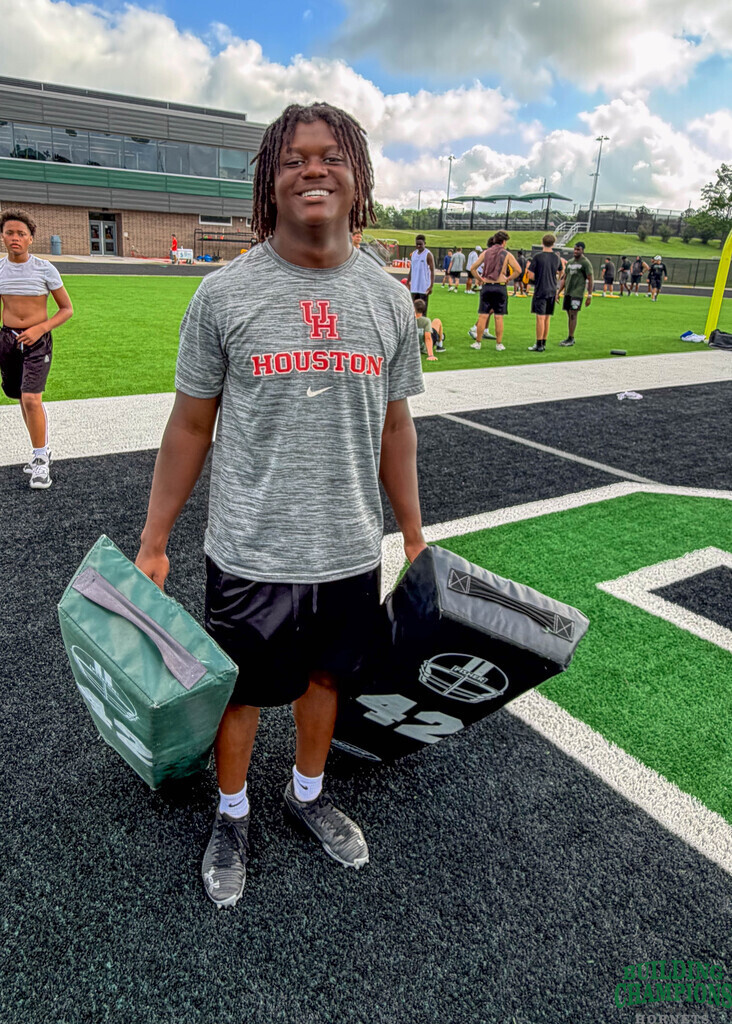 Smiling Athlete- with pads