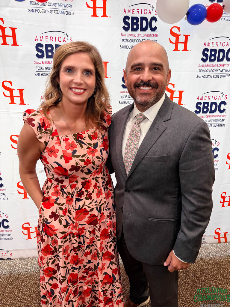 Proud honoree- with husband