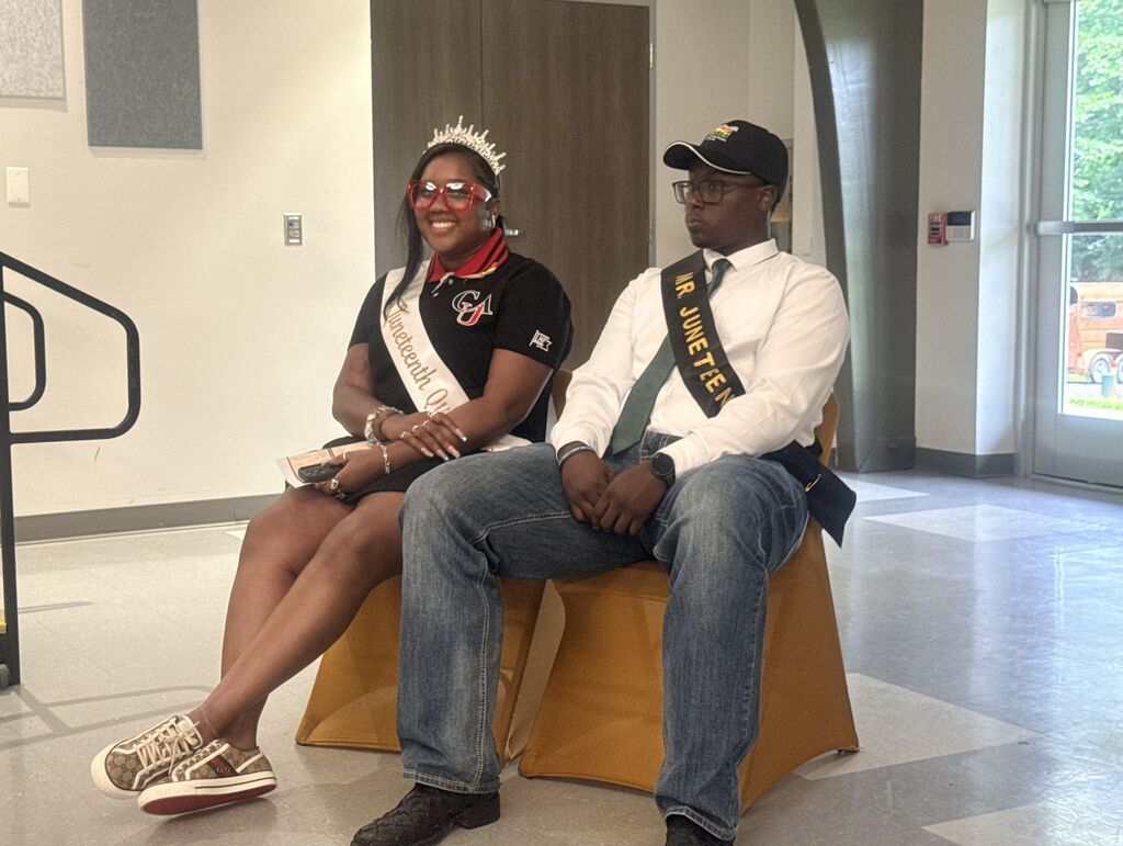 Juneteenth Parade Queen and King. Former Hornets.
