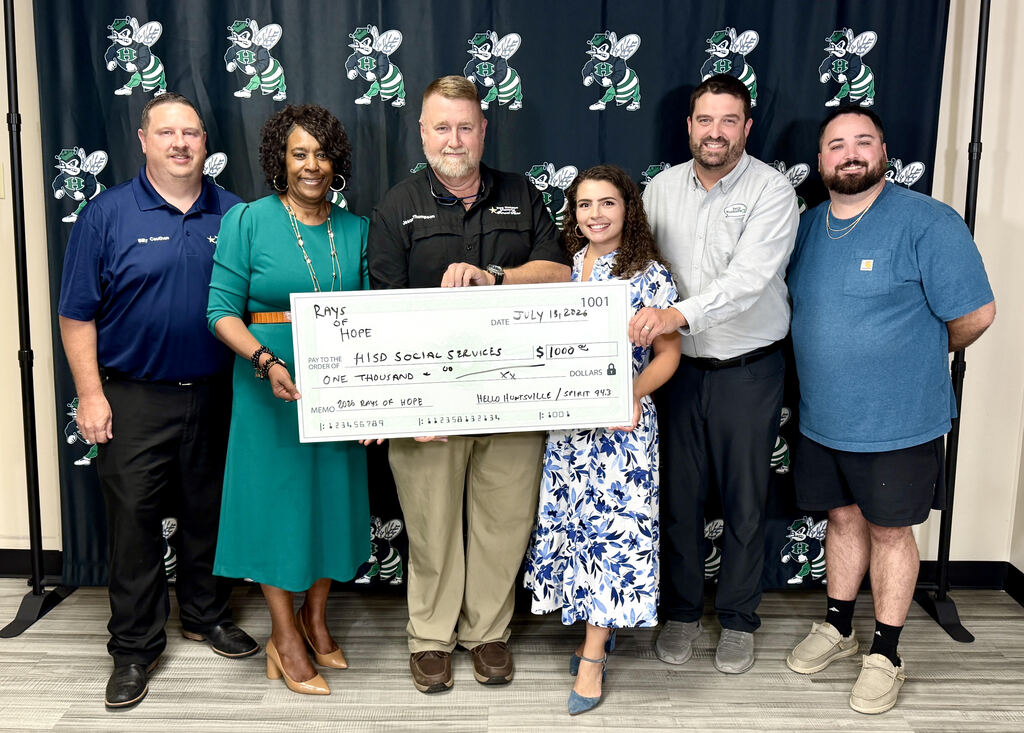 check donation to HISD Social Services