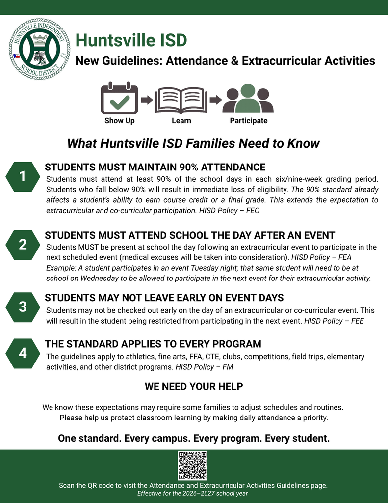Activities & Extracurricular Activities guidelines Social media Post