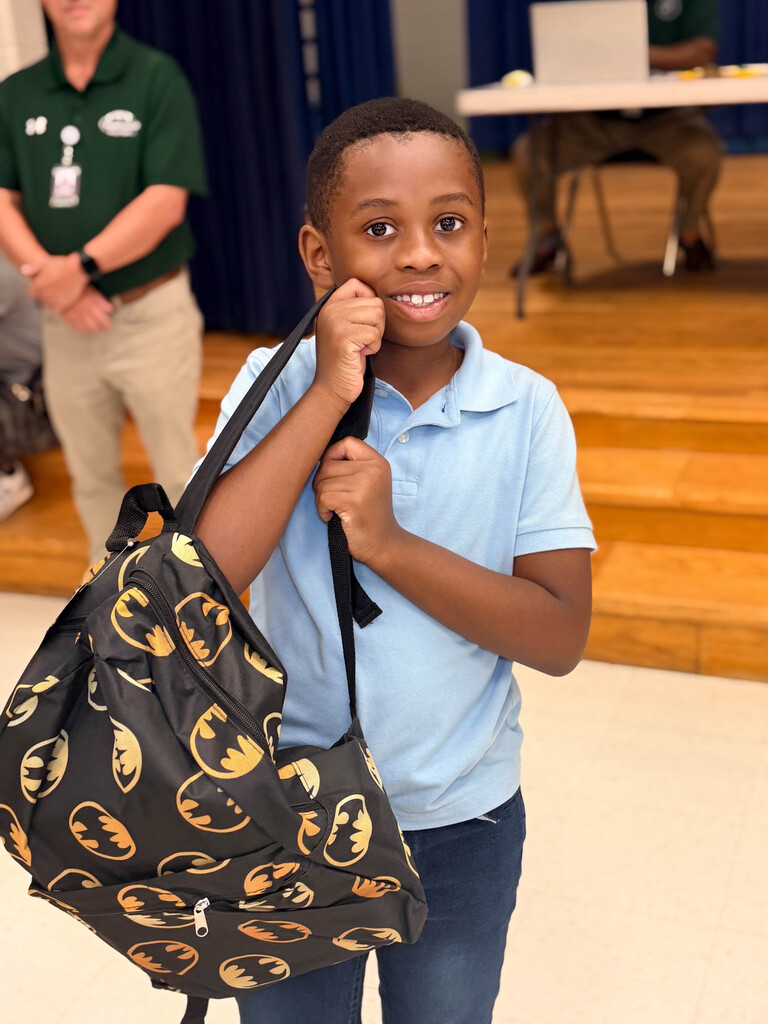 Little guy with a backpack
