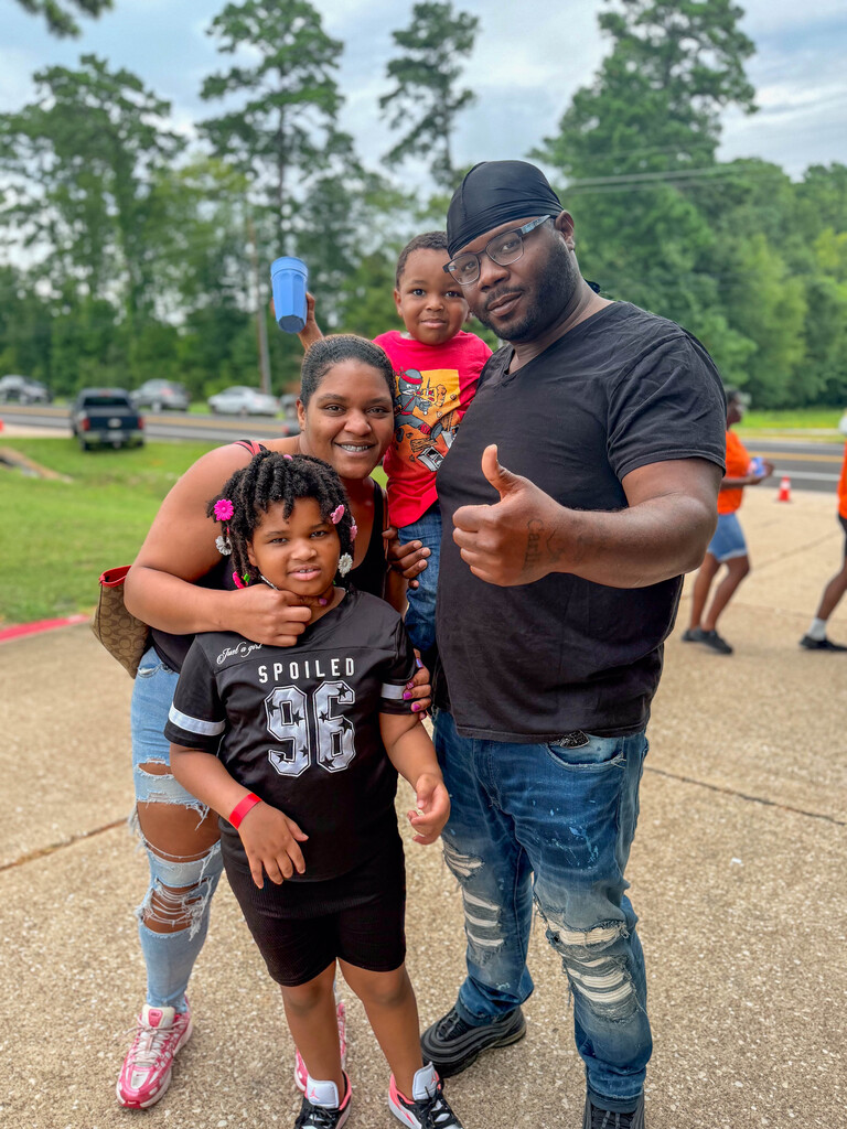 Family ready to get supplies