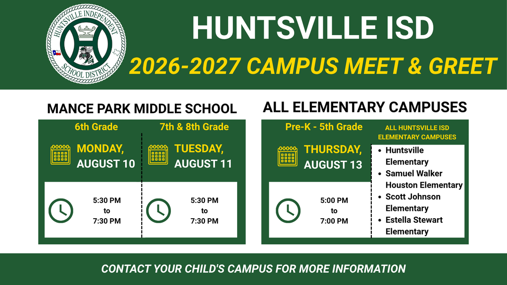 Huntsville ISD Meet and Greet