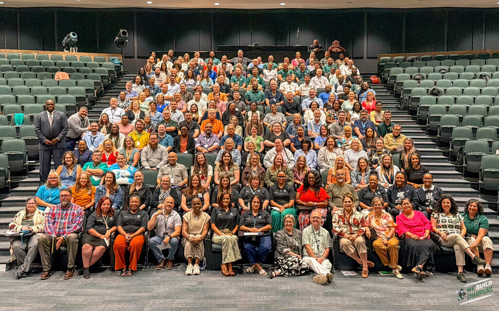 High School Staff Photo with Mr. Fanning
