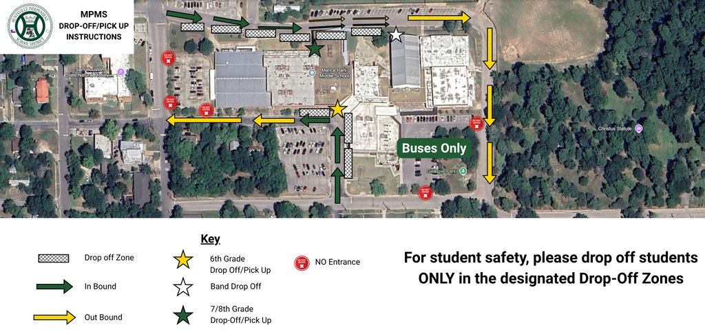 MPMS Drop off/Pick Up Zones
