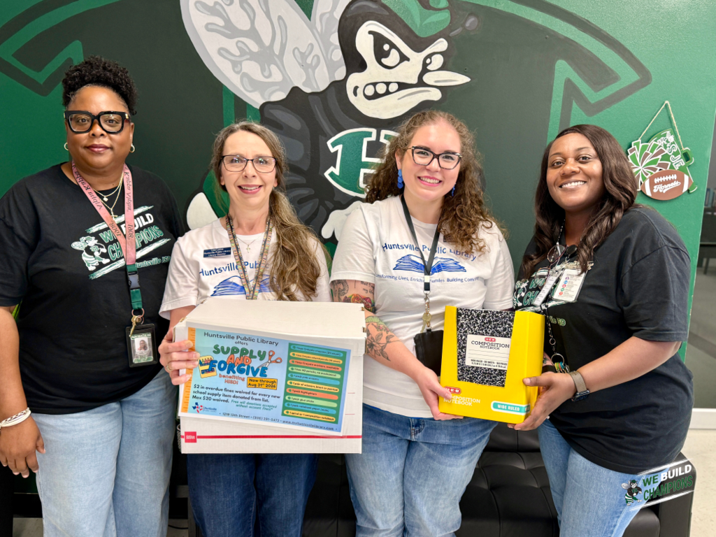 school supply donation from public library