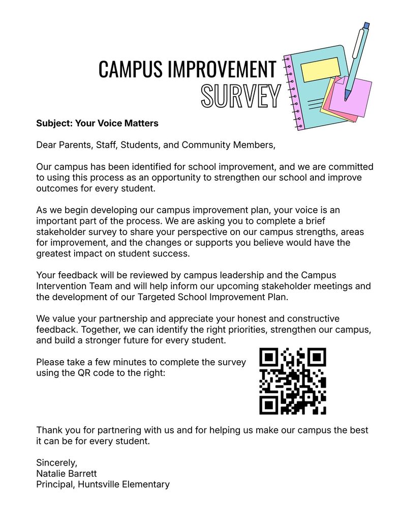 QR code to survey