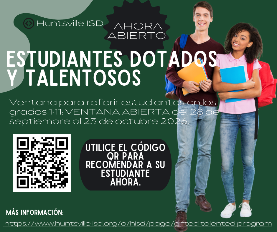 Gifted & Talented Referral Window Flyer in Spanish