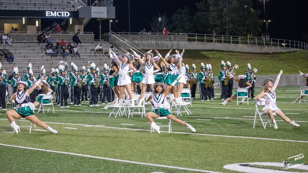 GG's performing at half time- moving as one.