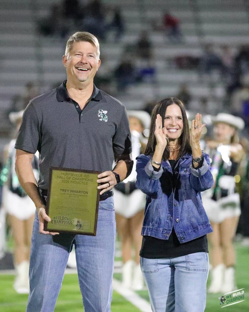 The Honorable Trey Wharton, Texas State Representative, House District 12 and wife