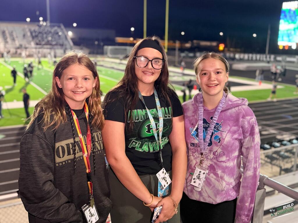 three middle school fans