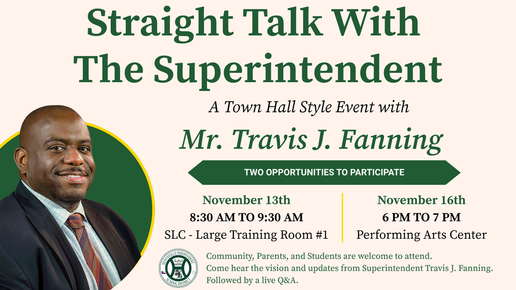 Straight Talk with the Superintendent