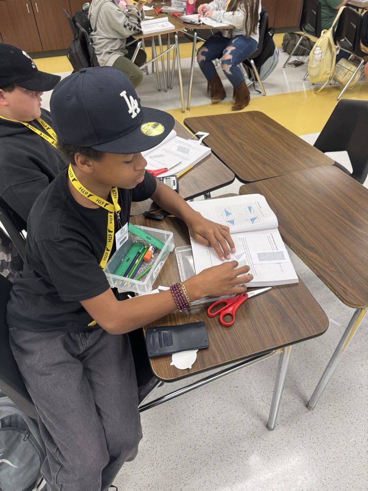 Students working math problems