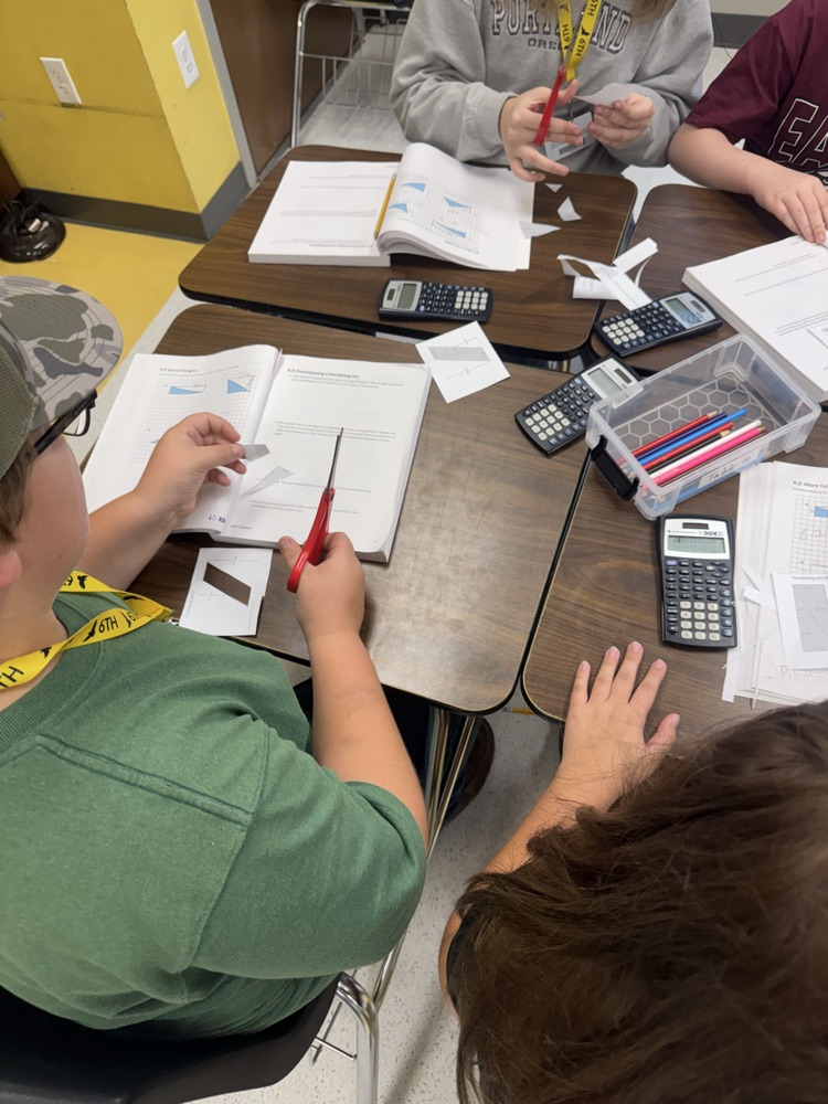 Students working math problems