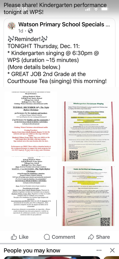 Kindergarten Christmas Program